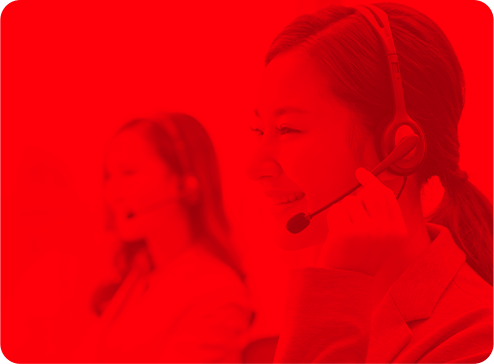 smiling telemarketing